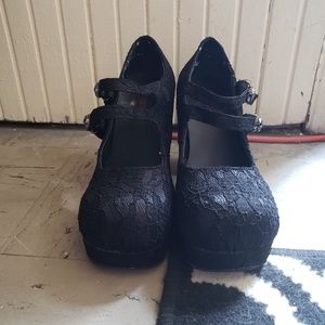 Death Lace Mary Janes
